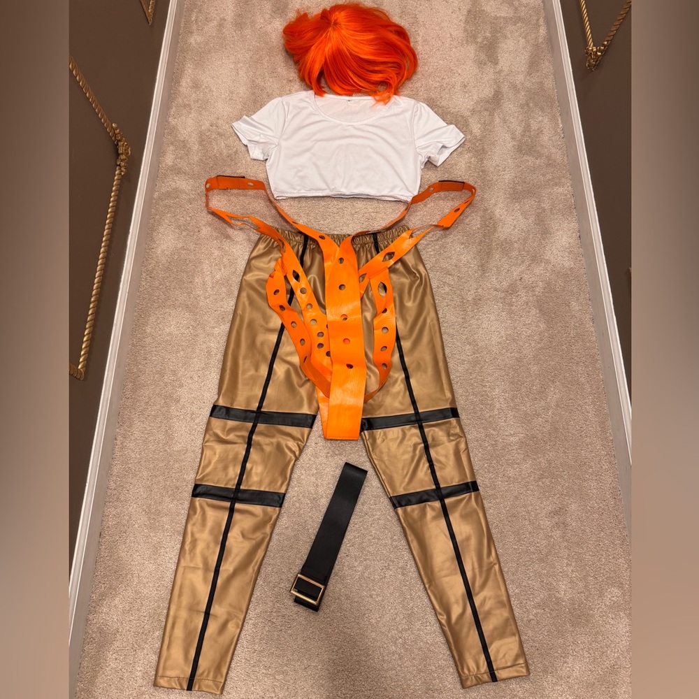 Halloween Cosplay Party Leeloo Dallas 5th Element Movie Costume